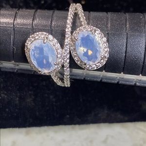 Ring Bomb Party ring size 8 Periwinkle / double stone